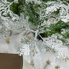 HOMCOM - Sapin de Noël artificiel 6' forme crayon enneigé - vert-Les branches ignifuges ne risquent pas de prendre feu ou de causer de graves dommages domestiques 