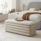 Modway Mezzo Upholstered Performance Velvet Storage Bench - Almond-Performance-Velvet Upholstery
