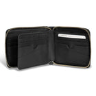 Champs - Portefeuille Zip Around en Cuir Camouflage - Noir-Compartiment double pour billets
