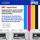 Brother Genuine LC504CS Ink Cartridge - Standard Yield - Cyan -Compatible with the following Brother INKvestment printer: MFC-J1365DW