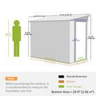Outsunny - abri de jardin en acier 4 pi x 8 pi avec porte verrouillable et 2 aérations pour arrière-cour-La porte verrouillable assure la sécurité de l'abri de rangement, avec serrure et clés incluses
