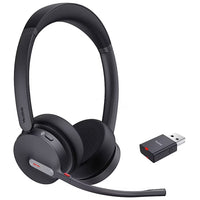Yealink - Casque hybride sans fil double WH64 - Microsoft Teams-Le Yealink WH64 Hybrid est un casque sans fil avec un dongle DECT pour le fonctionnement hybride.