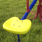 Outsunny Metal Kids 4-Seat Seesaw - Multicoloured-Sturdy and wide four rods base for added stability in playing time 
