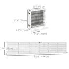 PawHut - Barrière pour animaux en bois autoportante avec 6 panneaux, 2 pieds de soutien - blanc-Les connexions flexibles permettent d’agencer les panneaux sous différentes formes 