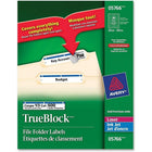 Avery TrueBlock Laser Blue Filing Labels, 2/3" x 3-7/16", 600 Pack-Create professional-looking file folder labels for easy and quick file identification
