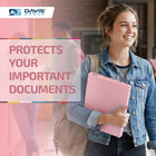 Davis Group - 1" 3-Ring Economy View Binder - Round Ring - Blush-Clear overlay on front cover, spine & back