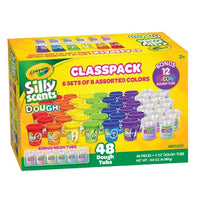 Crayola Silly Scent Dough Education 48-Piece Classpack - Assorted Colours-48 tubs of scented play dough (each 3 oz) perfect for classroom use