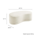 Modway Nimbus 48" Upholstered Ottoman Bench - Cream-Dense Foam Padding