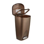 Umbra Brim 50L Step Can - Bronze-A retention ring holds bags in place and out of sight