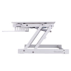 Rocelco 32" Sit To Stand Adjustable Height Desk Riser - White-Comes fully assembled and ready to use out of the box