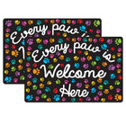 Ashley Productions Smart Poly Welcome Mat with Slip Resistant Backing - 15.5" x 23.5" - Paws - Every Paw is Welcome Here - 2 Pack-Our premium quality mats are crafted to withstand the rigors of daily classroom use, making them perfect for high-traffic areas