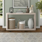 Hudson&Canal - Console Kellan , 132 cm de largeur, blanc aulne-Caractéristiques assemblage facile