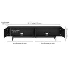 Hudson&Canal Whitman TV Stand for TV's up to 85" - Black Grain-Features easy assembly