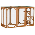 PawHut 71" L Catio Outdoor Cat Enclosure - Orange-Suitable for indoor and outdoor use 