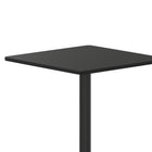 Flash Furniture 30'' Square Laminate Table Top, Black with 18'' Round Table-Height Base (XUBK3030TR18)-Heat, Scratch and Moisture Resistant