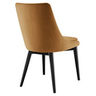 Modway Viscount Accent Performance Velvet Dining Chairs - Cognac - 2 Pack-8
