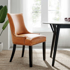 Modway Marquis Vegan Leather Dining Chair - Tan-Dense Foam Padding