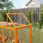 PawHut - Poulailler avec enclos extra large, maison pour poules en bois avec plateau coulissant-Plateau amovible pour un nettoyage facile 