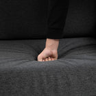 HOMCOM - Canapé loveseat 56 po avec pieds en bois - gris foncé-Dossier rembourré et larges accoudoirs pour un soutien supplémentaire 