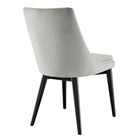 Modway Viscount Performance Velvet Dining Chair - Light Grey-Chair Weight Capacity: 300 lbs.