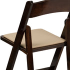 Flash Furniture – Chaise pliante en bois d’arbre fruitier série HERCULES avec siège en vinyle rembourré (XF-2903-FRUIT-WOOD-GG)-Siège amovible imperméable