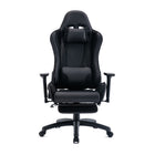 TygerClaw Gaming Chair with Lumbar Pillow and Leg Rest-Featuring a convenient leg rest, the chair offers users the option to kick back and relax, adding an extra layer of comfort to their gaming sessions