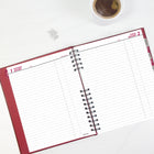 Brownline - 2026 Agenda quotidien CoilPro avec couverture rigide et reliure spirale double - 10 po x 7-7/8 po - Rouge - Anglais-50 % de papier recyclé post-consommation