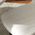 HOMCOM - Chaises de salle à manger, rembourrées en cuir PU pour cuisine - blanc crème - lot de 2-Couleurs : Crème, Noir, Or