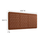 Modway Sparta Weave Wall-Mount Vegan Leather Queen Headboard - Walnut Brown-6