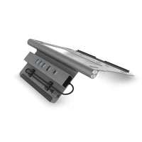  BlueDiamond - Station d'accueil USB-C 5 en 1 avec sortie et support pour portable-Design deux-en-un : Un design ingénieux intègre une station d'accueil dans une station d'accueil pour ordinateur portable avec ajustement de l'angle