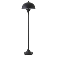 Hudson&Canal - Lampadaire Vega 61" de haut avec abat-jour en métal - Bronze noirci-Design moderne du milieu du siècle pour votre salon, votre bureau, votre chambre ou votre coin lecture