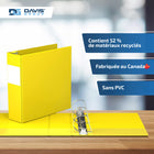 Davis Group Super économie, Reliure à anneaux en “D” inclinés 3 po, paquet de 6 – Jaune-Polypropylène sans PVC