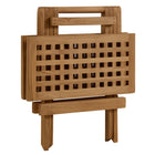 Modway Vienna Outdoor Patio Teak Wood Side Table - Natural-8