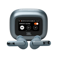 JBL - Live Beam 3 Écouteurs intra sur tige sans fil avec réduction de bruit - Bleu-Les haut-parleurs dynamiques de 10 mm des JBL Live Beam 3 profitent du Son Signature JBL. Chaque haut-parleur est parfaitement réglé pour fournir des basses profondes, des médiums équilibrés et des aigus raffinés, le tout à n’importe quel niveau de volume. Le Son Spatialisé JBL vous donne l’impression d’être à un concert, car le son peut venir de pratiquement n’importe où autour de vous