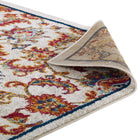Modway - Entourage Treillis floral vintage Azami Vieilli Tapis de comédie 8 pi l x 10 pi L - Ivoire Bleu Orange Jaune Rouge-8