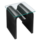 Modway - Ondine Plateau en verre Table d’appoint - Noir-7
