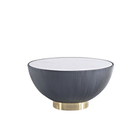 Manhattan Comfort Anderson 28.15" Modern Leatherette Upholstered Coffee Table - Grey-Modern End Table for Living Room Use