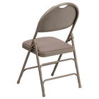 Flash Furniture – Chaise pliante en métal et tissu très large à triples renforts Hercules, poignée de transport, beige, 4/paquet-Capacité de poids de 300 lb