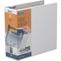 Reliure de présentation Davis Group à anneaux en D et insertion rapide, 4 po, blanche-Reliure personnalisable à superposition, blanche, contient 750 feuilles de papier, pour papier de format 8.5  pox11