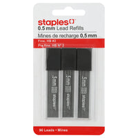 Staples Mechanical Pencil Lead Refills - 0.5mm - HB - 90 Pack-Fits most standard 0.5mm mechanical pencils