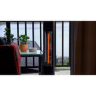 EnerG+ 1500-Watt Infrared Floorstanding Electric Outdoor Heater with Wifi-IPX4 certified water resistant and weatherproof rating makes this safe for use outdoors, even in wet or rainy environments. No need to put it away every day.