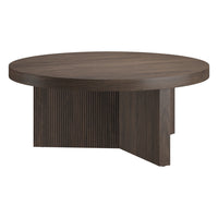 Hudson&Canal - Table basse ron Holm 91 cm (36 po) - Brun aulne-Un design scandinave contemporain pour votre salon, votre bureau et plus encore