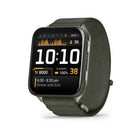 Garmin Venu X1 - Moss with Titanium Caseback and Moss ComfortFit Nylon Band -EASY-TO-READY DISPLAY - See your data on our biggest 2-inch AMOLED display with a scratch-resistant sapphire lens. Enjoy all-day wearability, thanks to the lightweight titanium case back, sleek design and ComfortFit nylon band