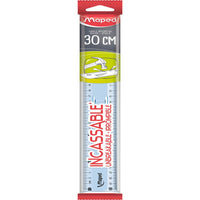 Maped Unbreakable Ruler with Double Graduation - 12"/30 cm - Blue-Shock resistant
