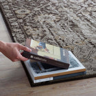 Modway Ganesa Distressed Diamond Floral Lattice Area Rug - 5 ft W x 8 ft L - Black/Beige-Two-Ply Polypropylene Yarn