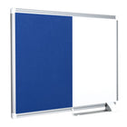 MasterVision NewGen Combo Board - Magnetic Dry-Erase & Felt - Aluminum Frame - 18" x 24" - Blue-Anodized aluminum frame