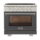Kucht 36" KFX-X Series Pro Style Natural Gas Range - Stainless Steel/Cement Gray-New true simmer burners for precise low heat cooking