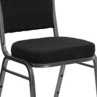 Flash Furniture HERCULES Series Crown Back Stacking Banquet Chair with Silver Vein Frame - Black Dot Patterned Fabric-Upholstered Back and Seat