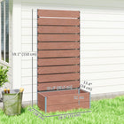 Outsunny Raised Garden Bed with Trellis for Climbing Plants - 28" x 15" x 59" - Light Brown-Wood-plastic composite board is more outdoor strong than wood alone
