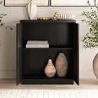 Hudson&Canal Alston 28"W Accent Cabinet - Black Grain-Product Dimensions: 14" L x 27.75" W x 32" H